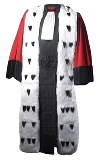 Magistrate's toga with ermine fur: Material Mohair wool