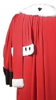 Red epitoge 1 row of ermine fur