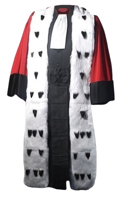 Magistrate's toga with ermine fur: Material Cotton + Polyester